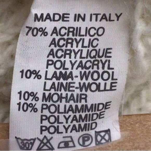 𝅺MOHAIR wool & mohair blend sweater cardigan knit double brest sleeveless - Picture 8 of 16